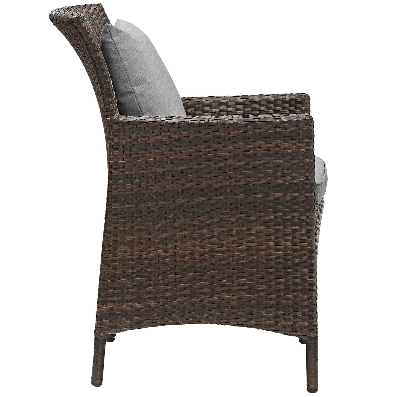 Modway Conduit 5 Piece Outdoor Patio Wicker Rattan Set | Outdoor Sofas, Loveseats & Sectionals | 