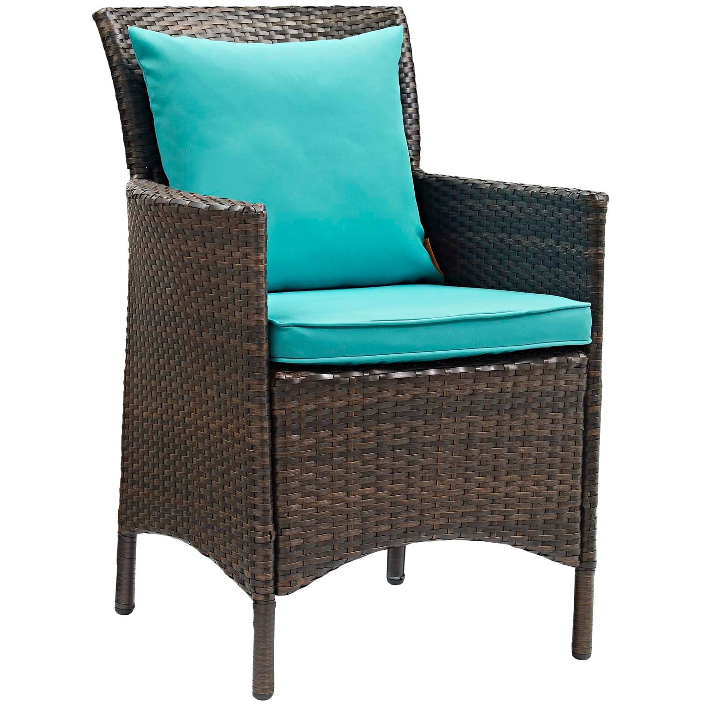 Modway Conduit 5 Piece Outdoor Patio Wicker Rattan Set | Outdoor Sofas, Loveseats & Sectionals | 