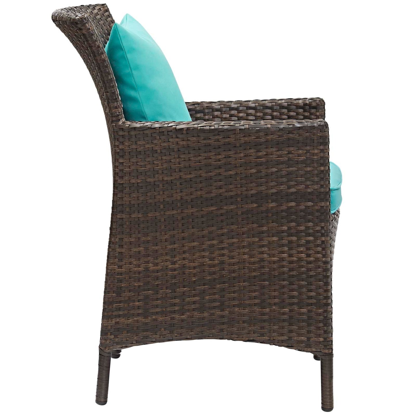 Modway Conduit 5 Piece Outdoor Patio Wicker Rattan Set | Outdoor Sofas, Loveseats & Sectionals | 