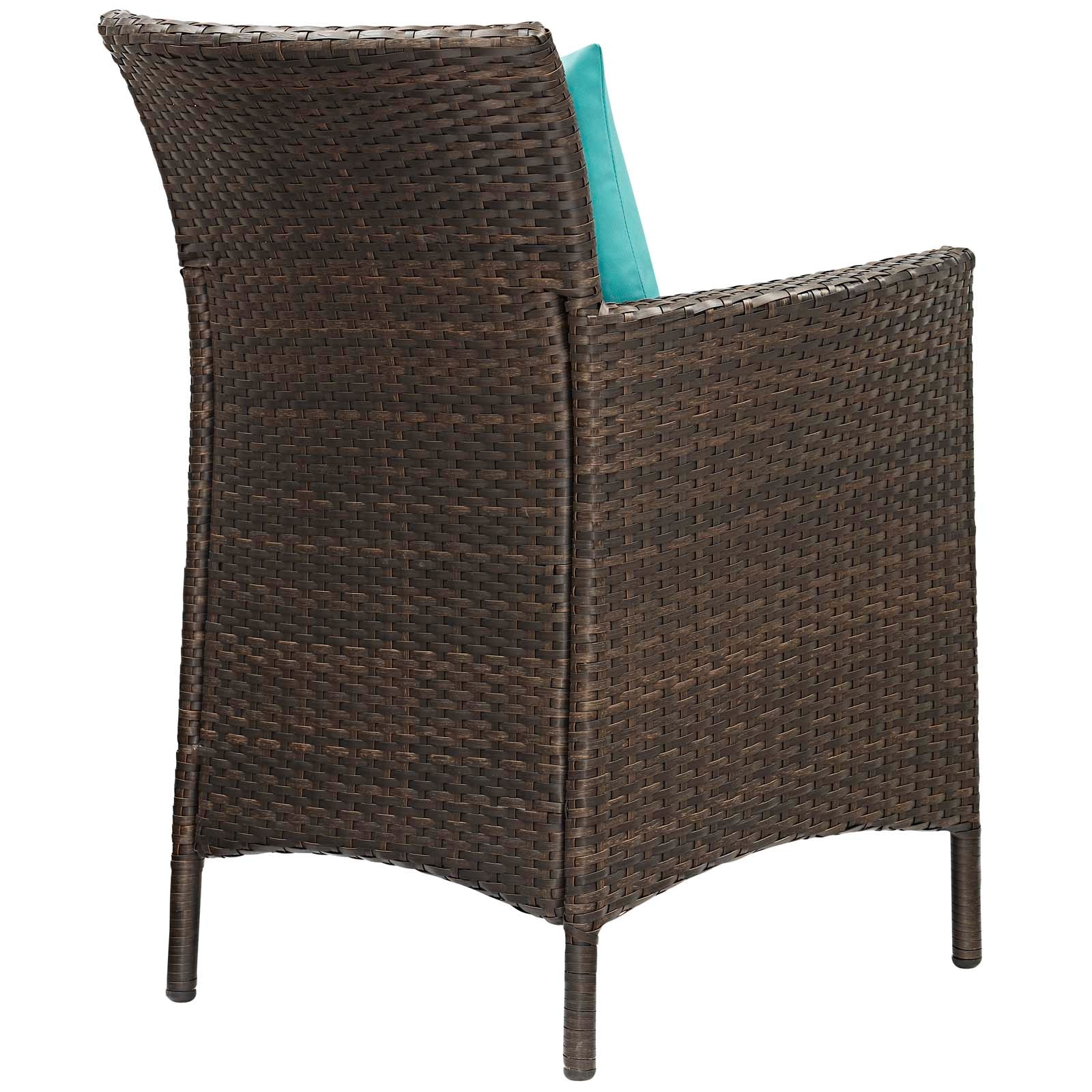 Modway Conduit 5 Piece Outdoor Patio Wicker Rattan Set | Outdoor Sofas, Loveseats & Sectionals | 