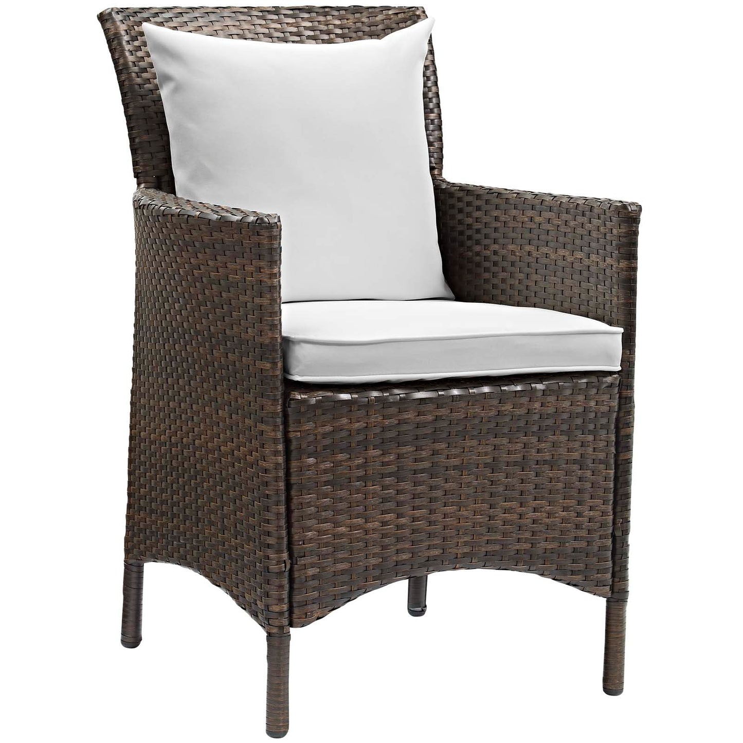 Modway Conduit 5 Piece Outdoor Patio Wicker Rattan Set | Outdoor Sofas, Loveseats & Sectionals | 