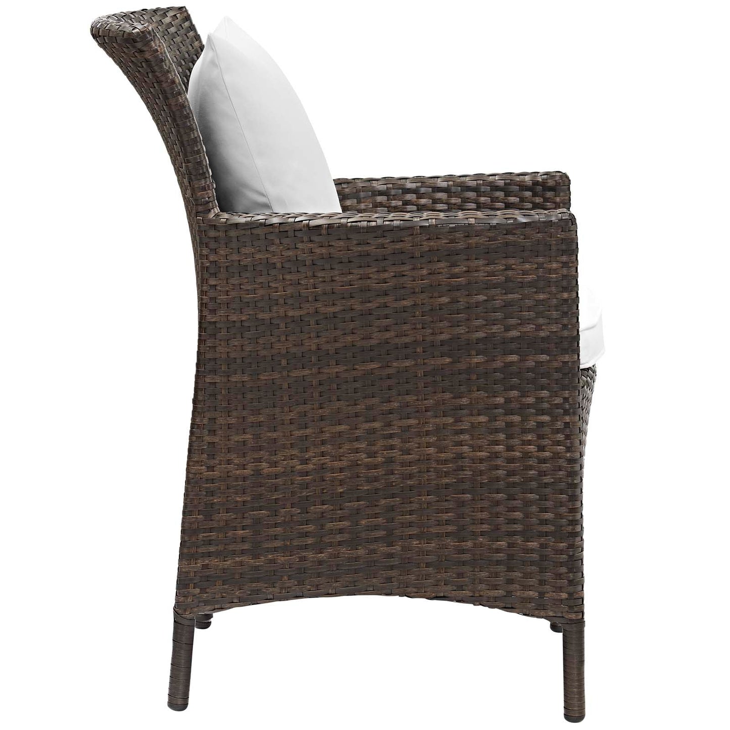 Modway Conduit 5 Piece Outdoor Patio Wicker Rattan Set | Outdoor Sofas, Loveseats & Sectionals | 