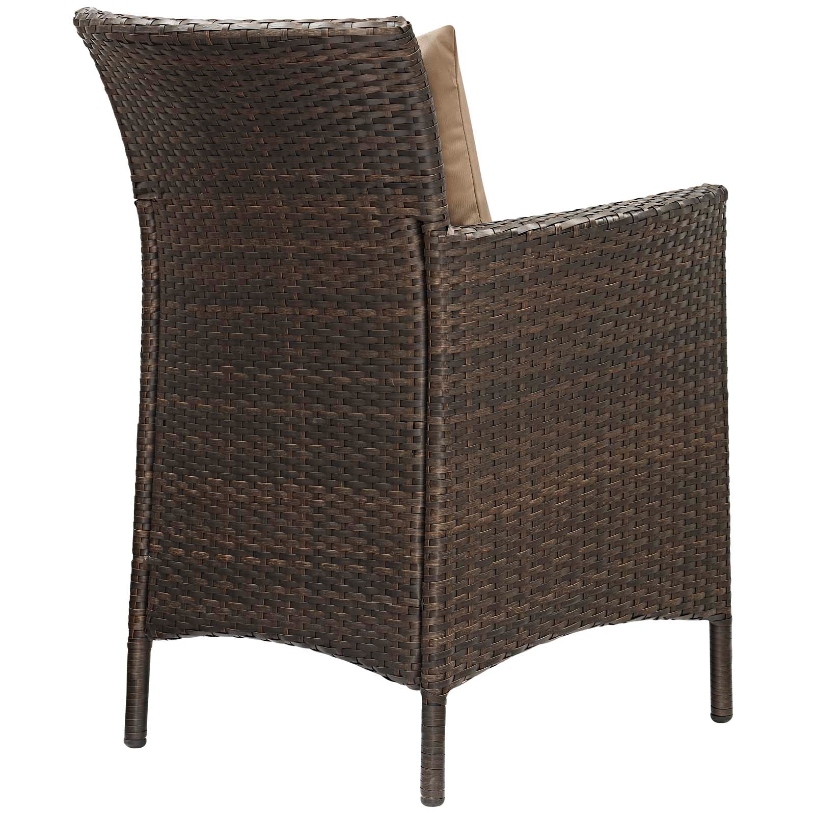 Modway Conduit 5 Piece Outdoor Patio Wicker Rattan Set | Outdoor Sofas, Loveseats & Sectionals | 