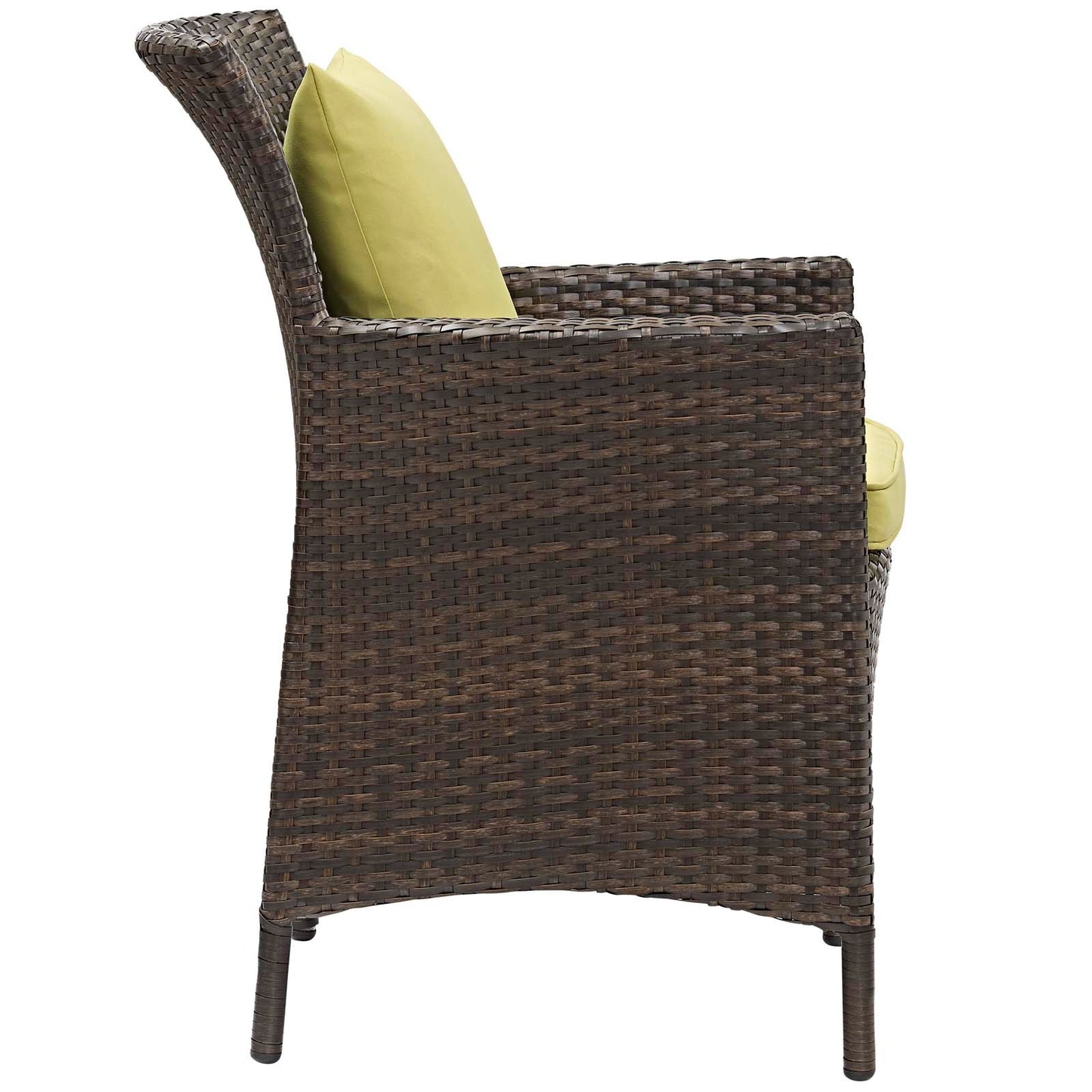 Modway Conduit 5 Piece Outdoor Patio Wicker Rattan Set | Outdoor Sofas, Loveseats & Sectionals | 