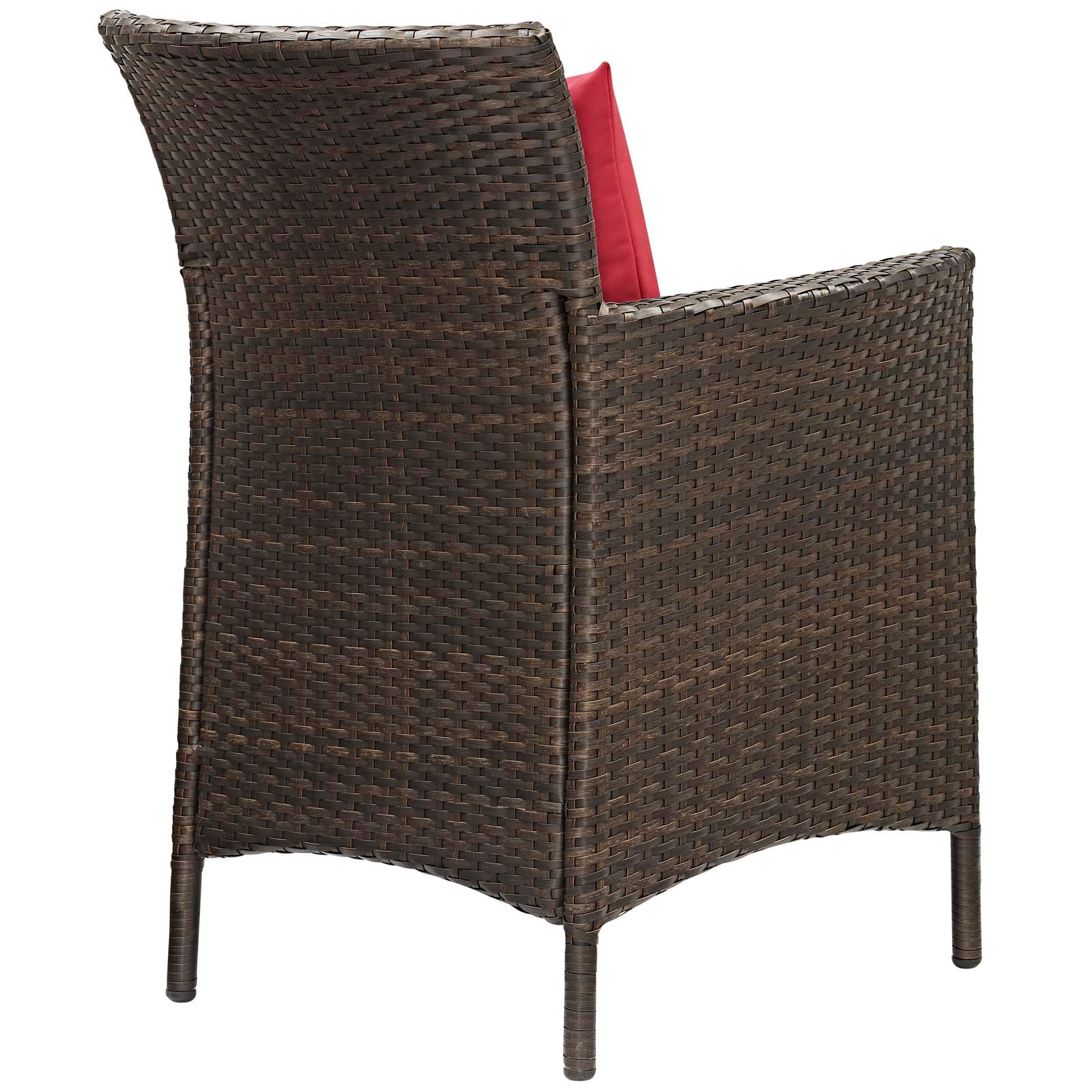 Modway Conduit 5 Piece Outdoor Patio Wicker Rattan Set | Outdoor Sofas, Loveseats & Sectionals | 
