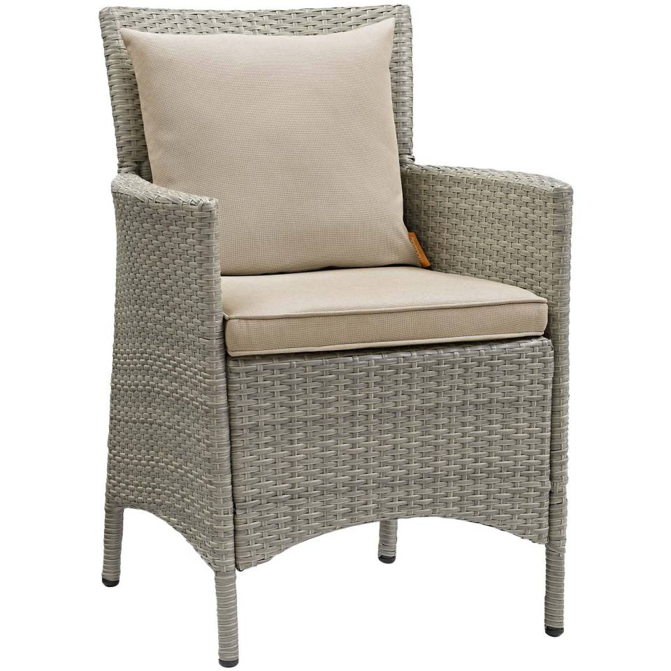 Modway Conduit 5 Piece Outdoor Patio Wicker Rattan Dining Set | Outdoor Dining Sets | 