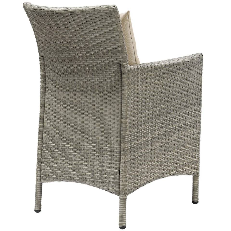 Modway Conduit 5 Piece Outdoor Patio Wicker Rattan Dining Set | Outdoor Dining Sets | 