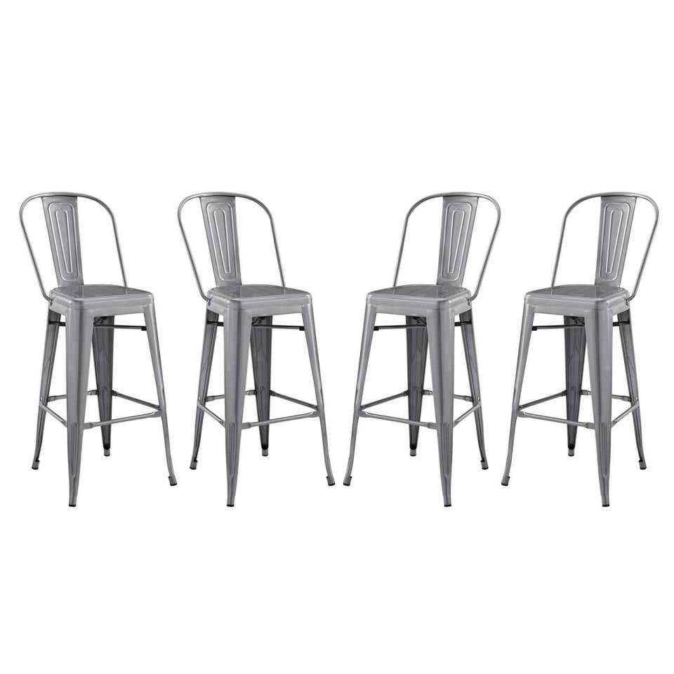 Modway Promenade Bar Side Stool Set of 4 |  | Modishstore-2