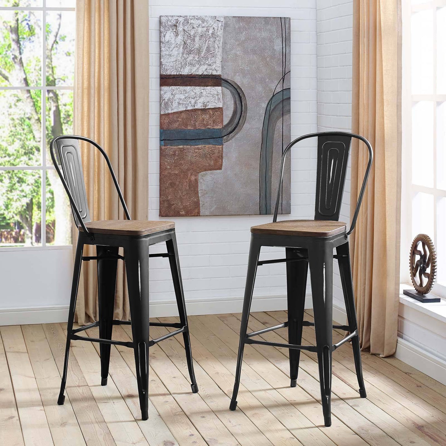 Modway Promenade Bar Stool Set of 2 | Bar Stools | Modishstore