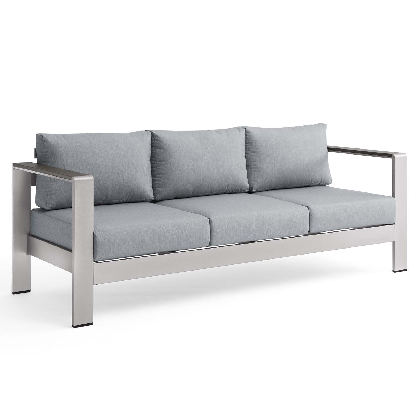 Modway Shore Outdoor Patio Aluminum Sofa | Outdoor Sofas, Loveseats & Sectionals | Modishstore-12