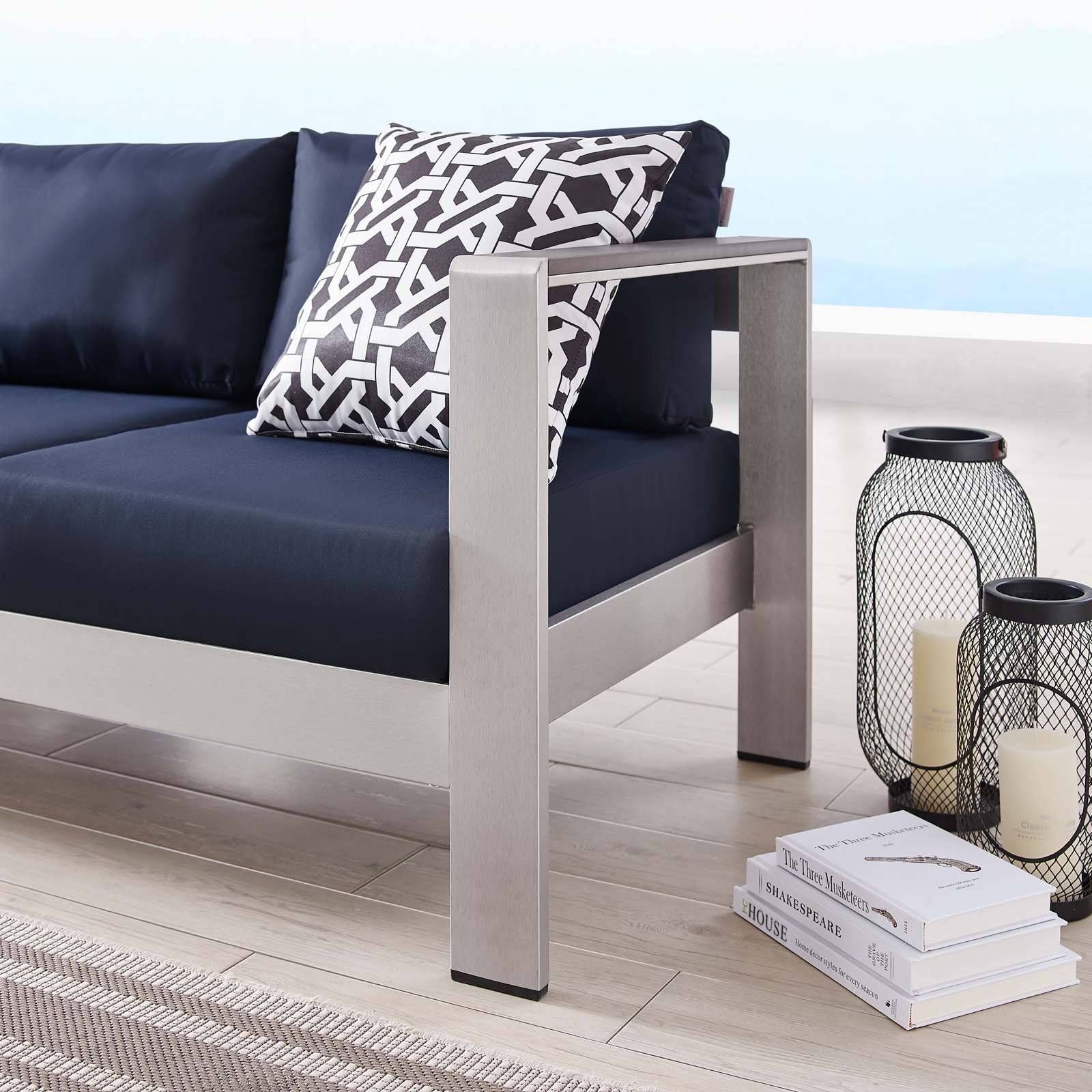 Modway Shore Outdoor Patio Aluminum Sofa | Outdoor Sofas, Loveseats & Sectionals | Modishstore-20