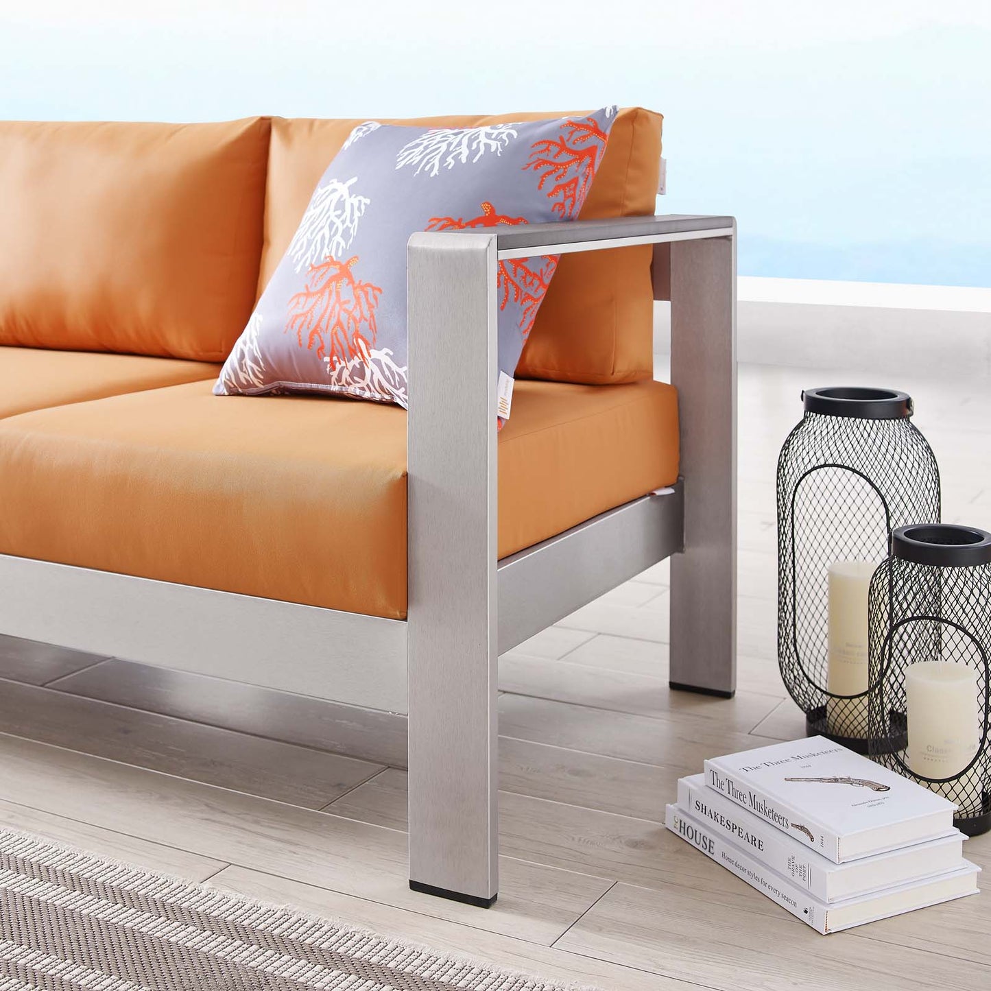 Modway Shore Outdoor Patio Aluminum Sofa | Outdoor Sofas, Loveseats & Sectionals | Modishstore-29