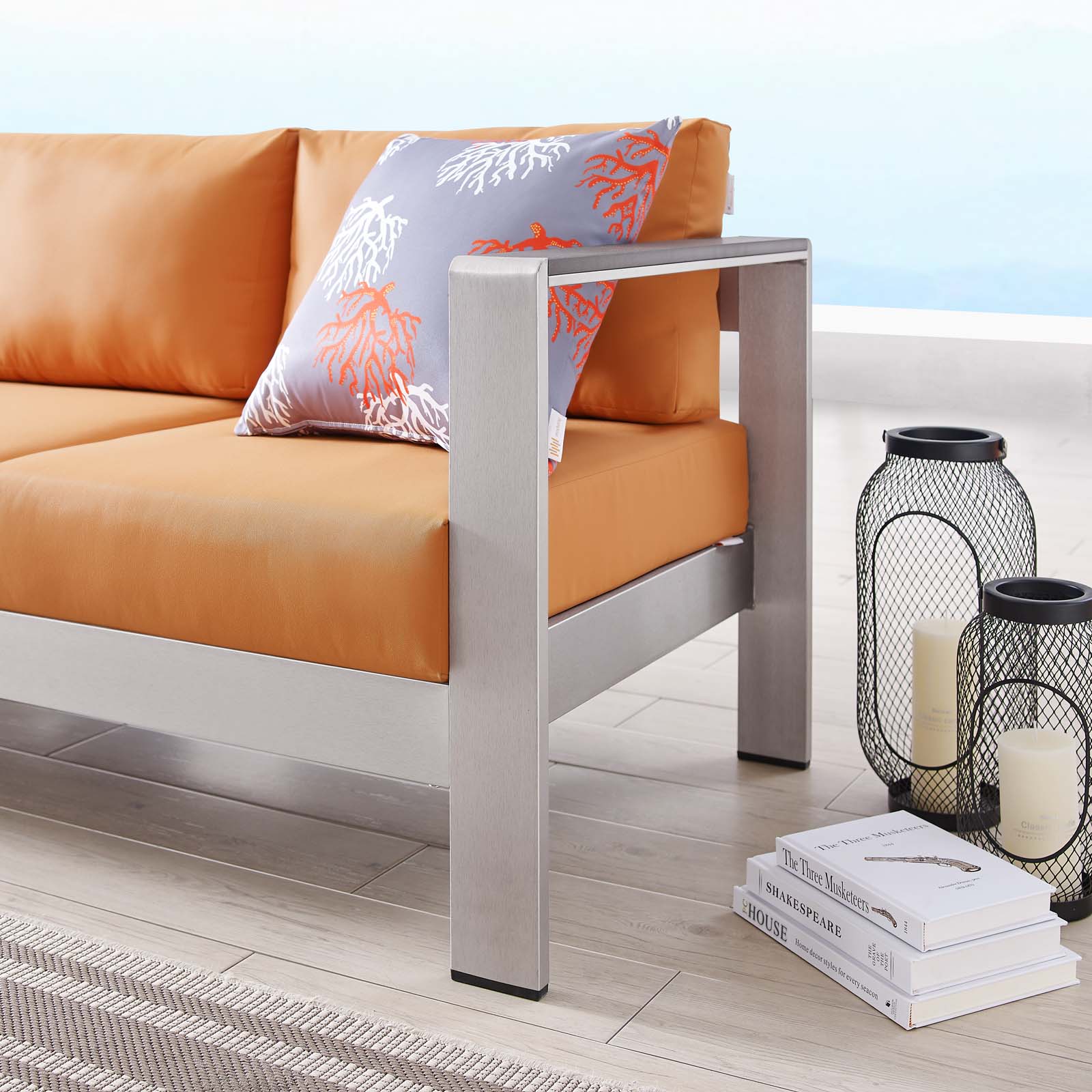 Modway Shore Outdoor Patio Aluminum Sofa | Outdoor Sofas, Loveseats & Sectionals | Modishstore-29