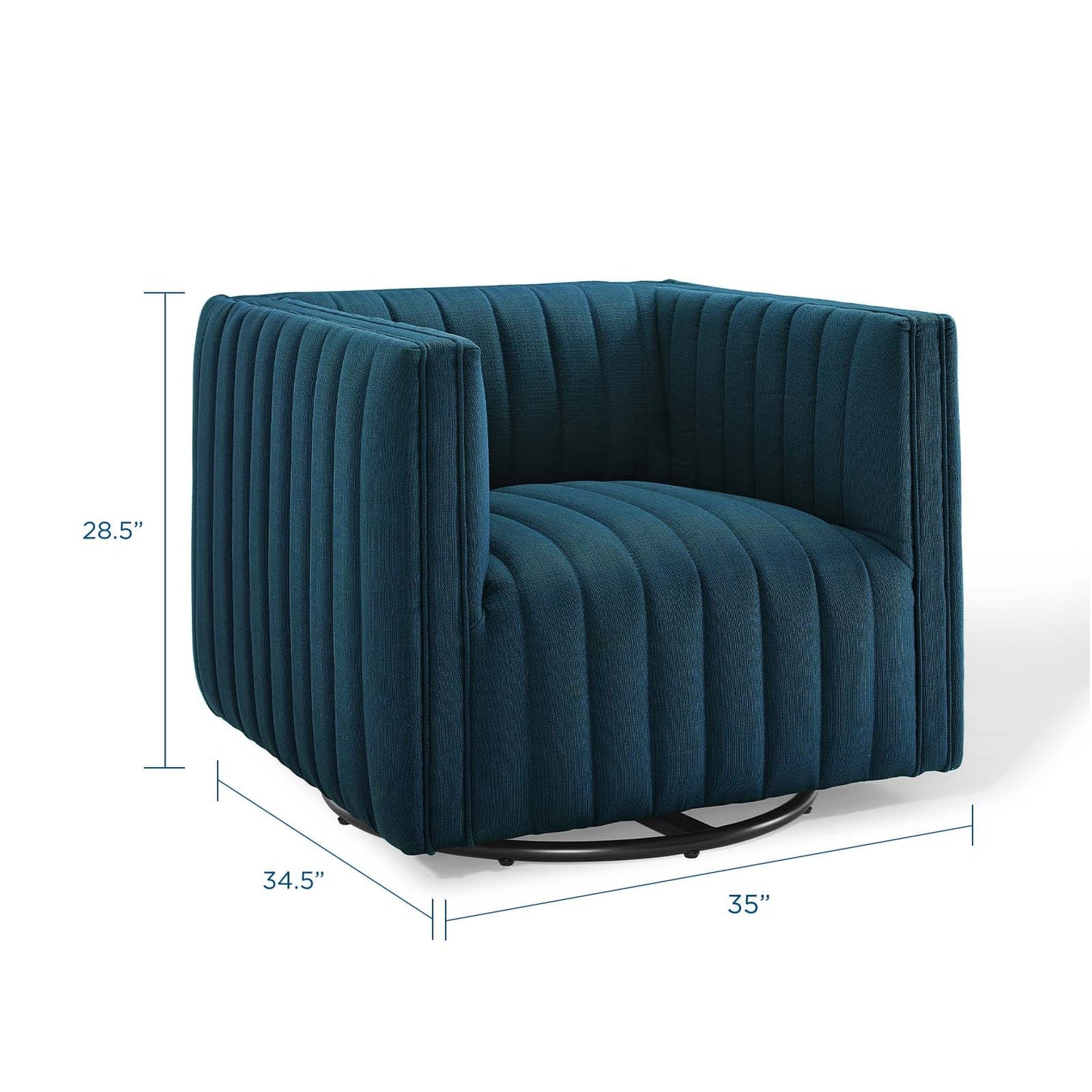 Modway Perception Tufted Swivel Upholstered Armchair | Armchairs | Modishstore-4
