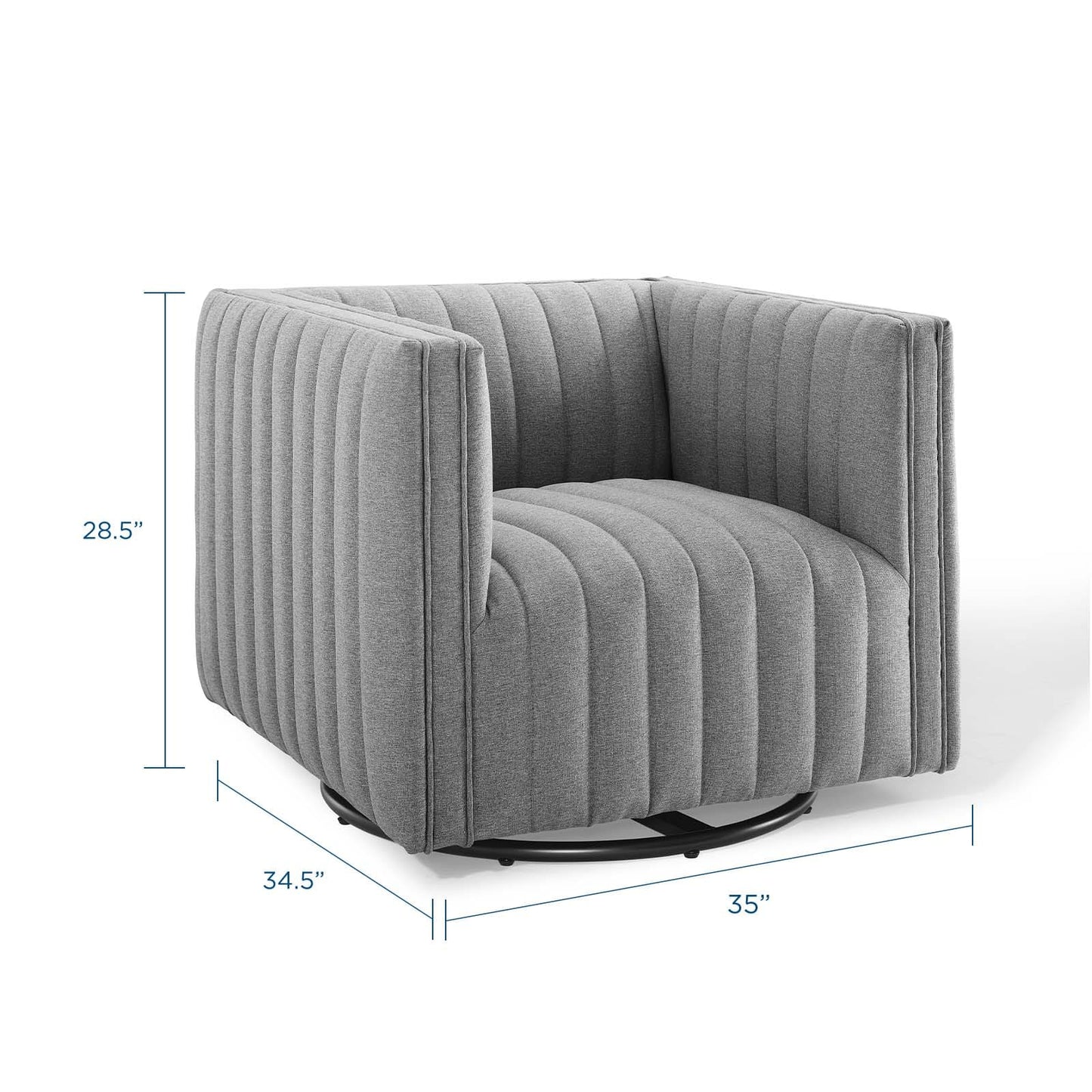 Modway Perception Tufted Swivel Upholstered Armchair | Armchairs | Modishstore-23