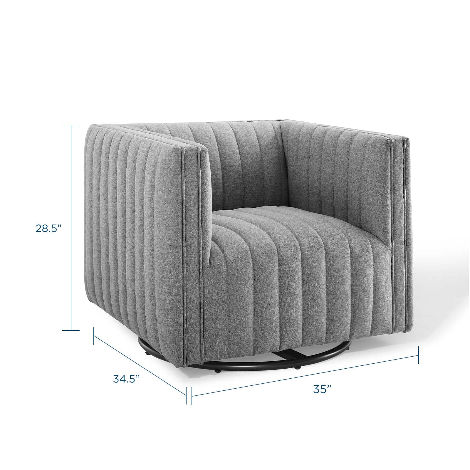 Modway Perception Tufted Swivel Upholstered Armchair | Armchairs | Modishstore-23