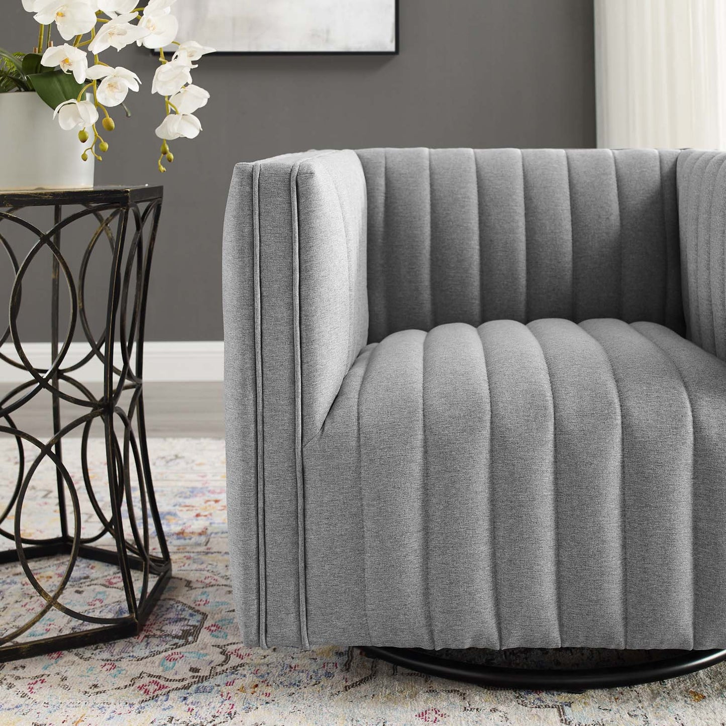 Modway Perception Tufted Swivel Upholstered Armchair | Armchairs | Modishstore-21