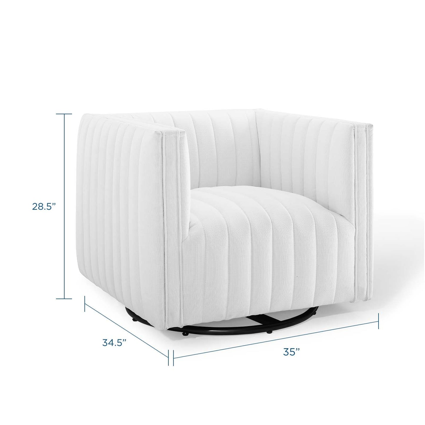 Modway Perception Tufted Swivel Upholstered Armchair | Armchairs | Modishstore-31