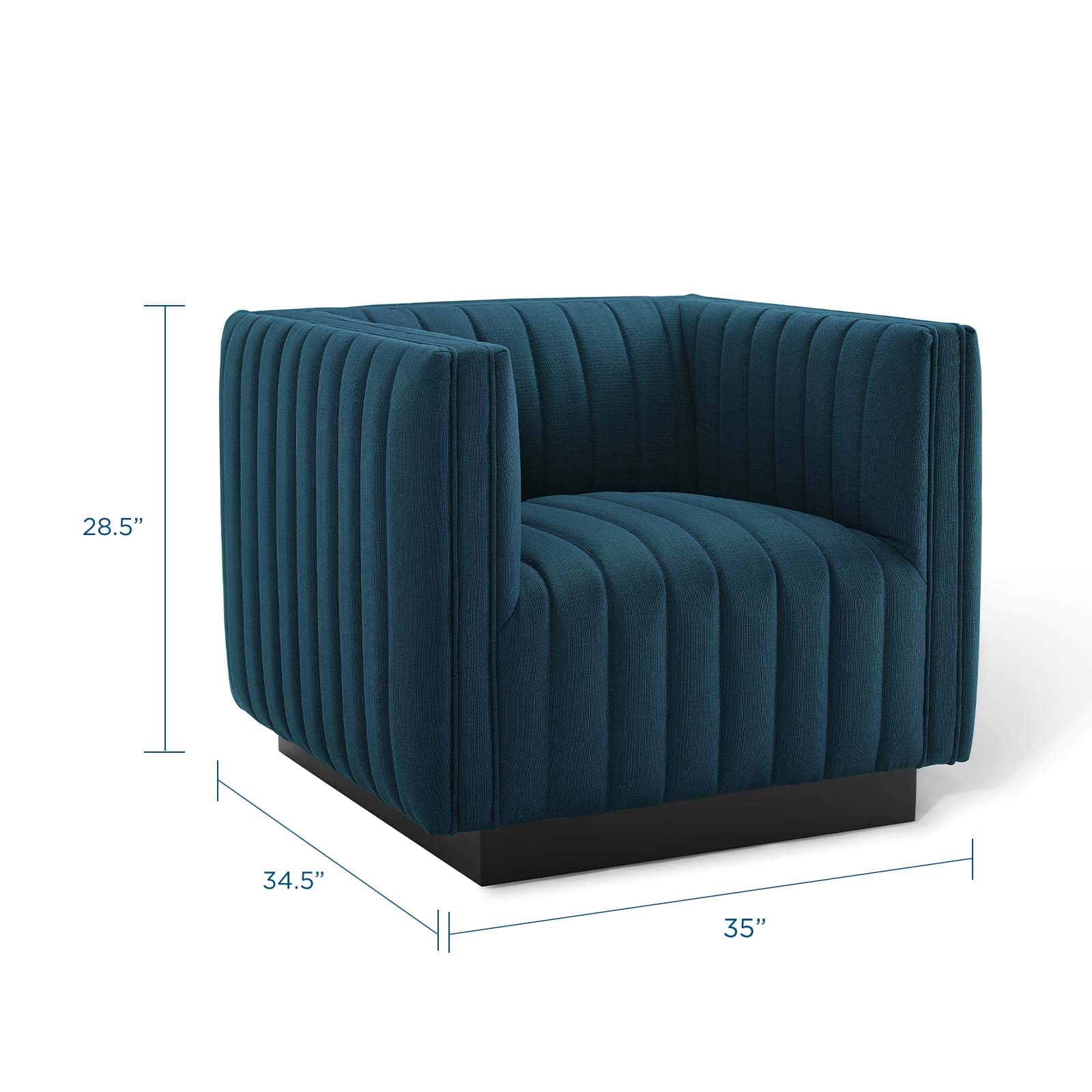 Modway Perception Tufted Upholstered Fabric Armchair | Armchairs | Modishstore-4