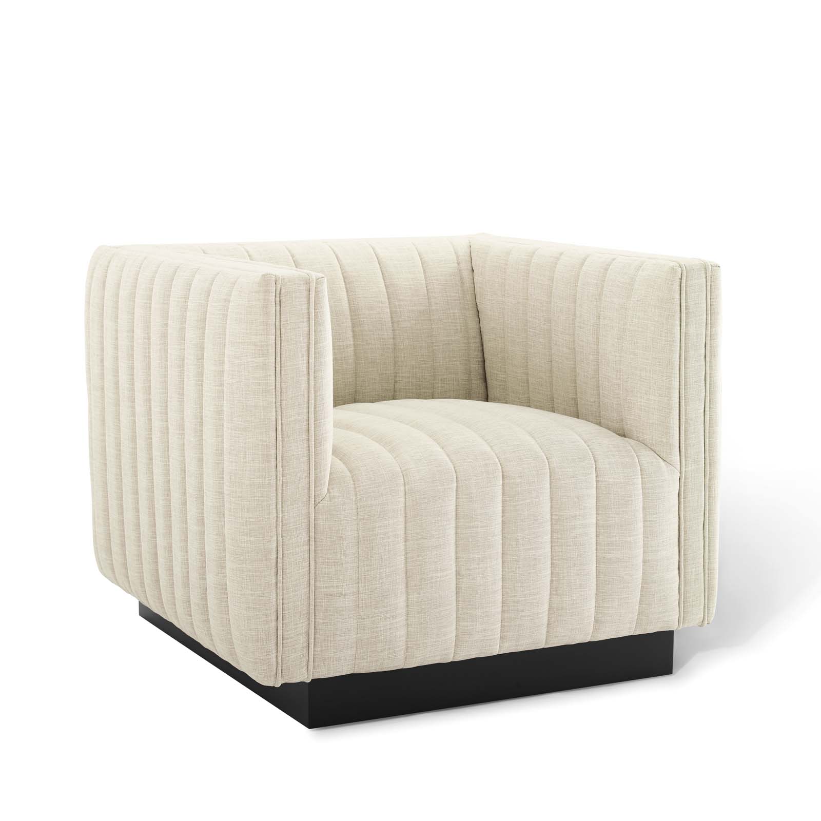 Modway Perception Tufted Upholstered Fabric Armchair | Armchairs | Modishstore-12