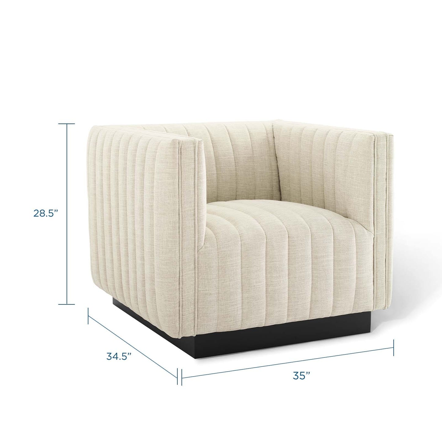 Modway Perception Tufted Upholstered Fabric Armchair | Armchairs | Modishstore-13