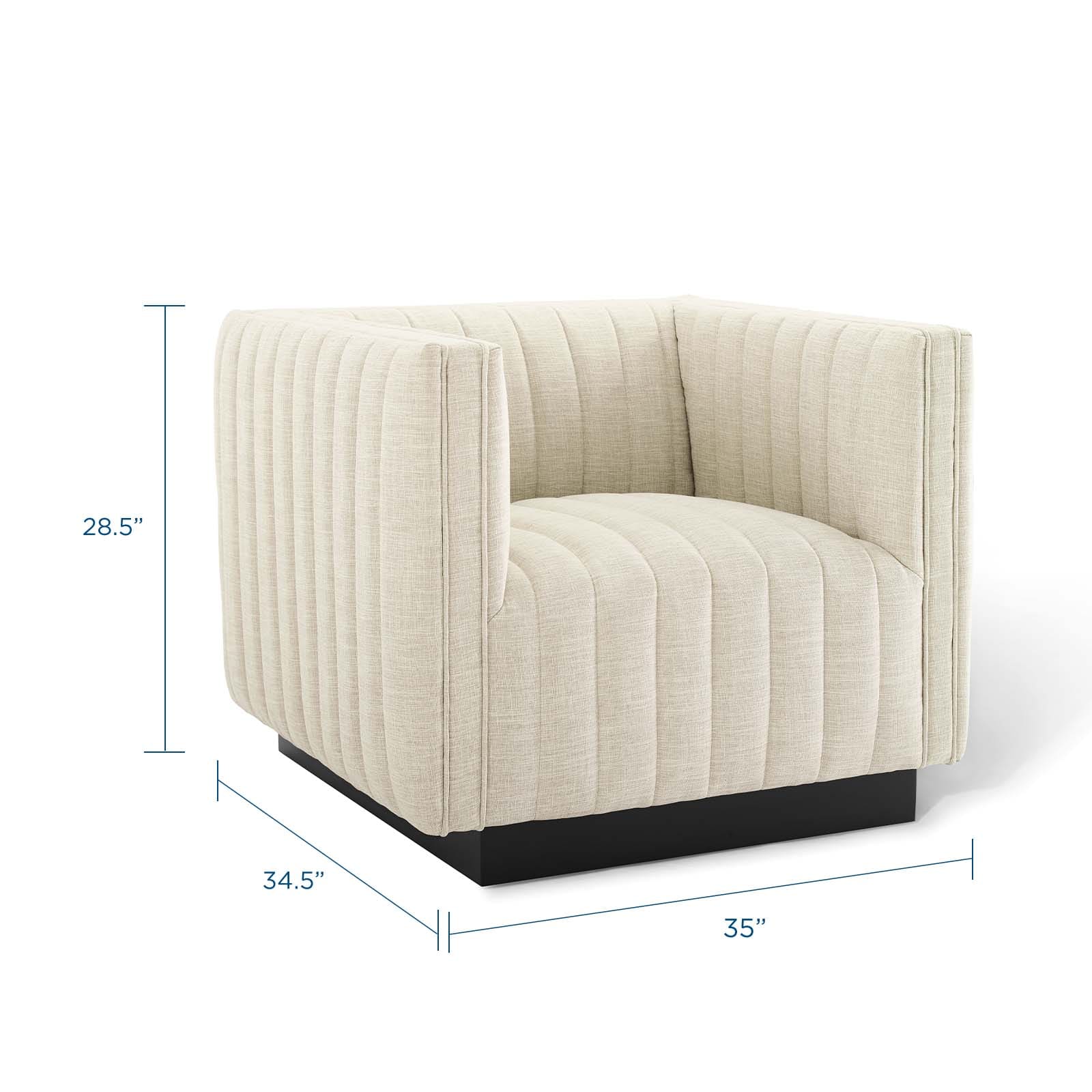 Modway Perception Tufted Upholstered Fabric Armchair | Armchairs | Modishstore-13