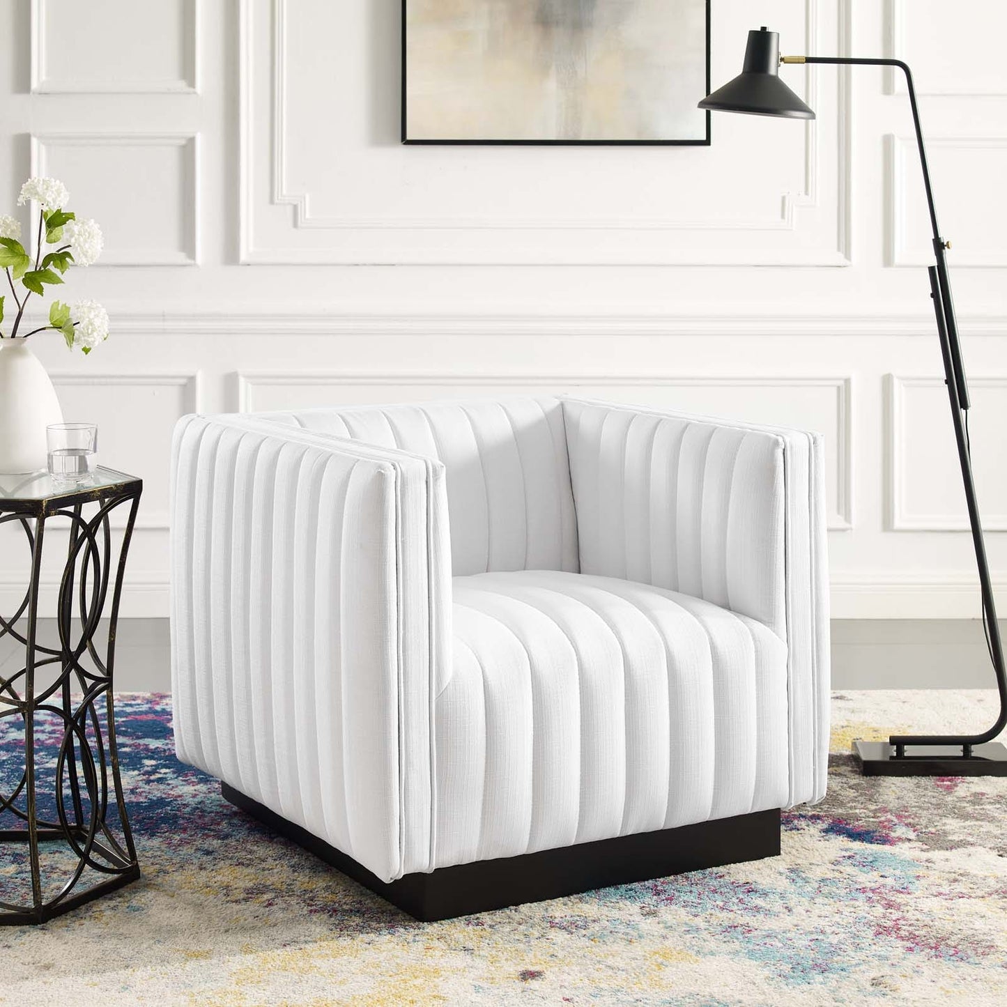 Modway Perception Tufted Upholstered Fabric Armchair | Armchairs | Modishstore-28