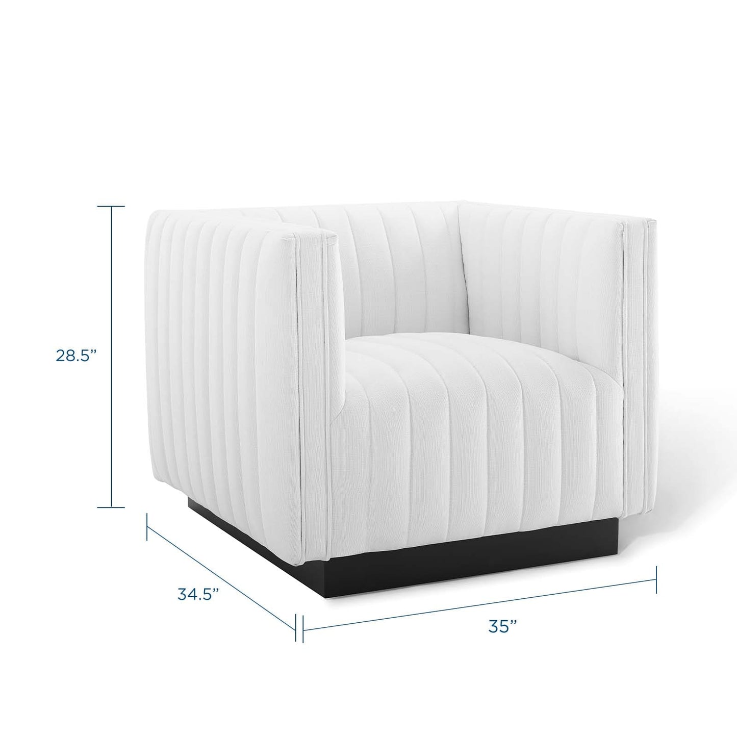 Modway Perception Tufted Upholstered Fabric Armchair | Armchairs | Modishstore-31
