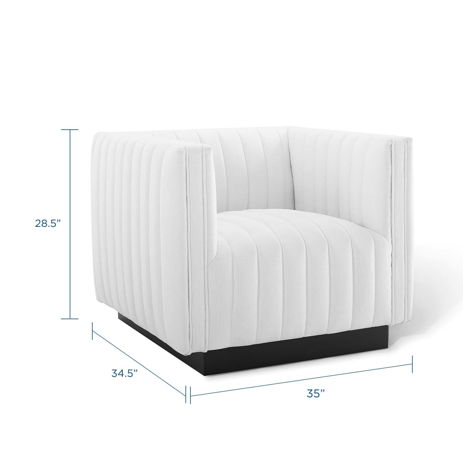 Modway Perception Tufted Upholstered Fabric Armchair | Armchairs | Modishstore-31