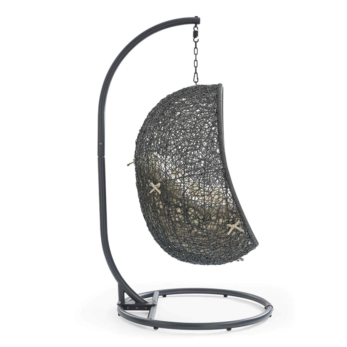 Modway Hide Outdoor Patio Sunbrella Swing Chair With Stand | Outdoor Porch Swings | 