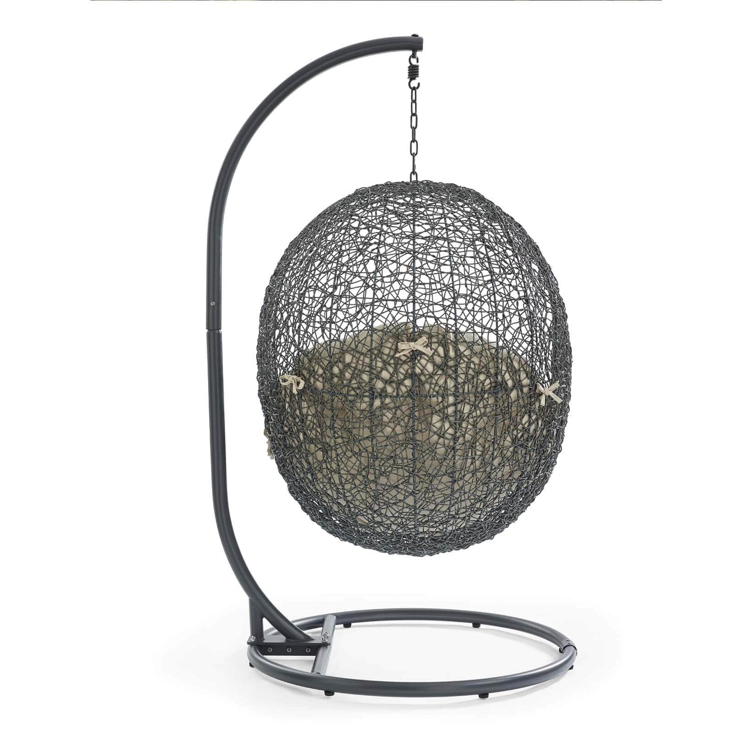 Modway Hide Outdoor Patio Sunbrella Swing Chair With Stand | Outdoor Porch Swings | 