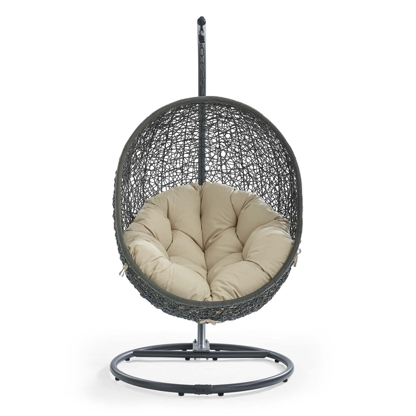 Modway Hide Outdoor Patio Sunbrella Swing Chair With Stand | Outdoor Porch Swings | 