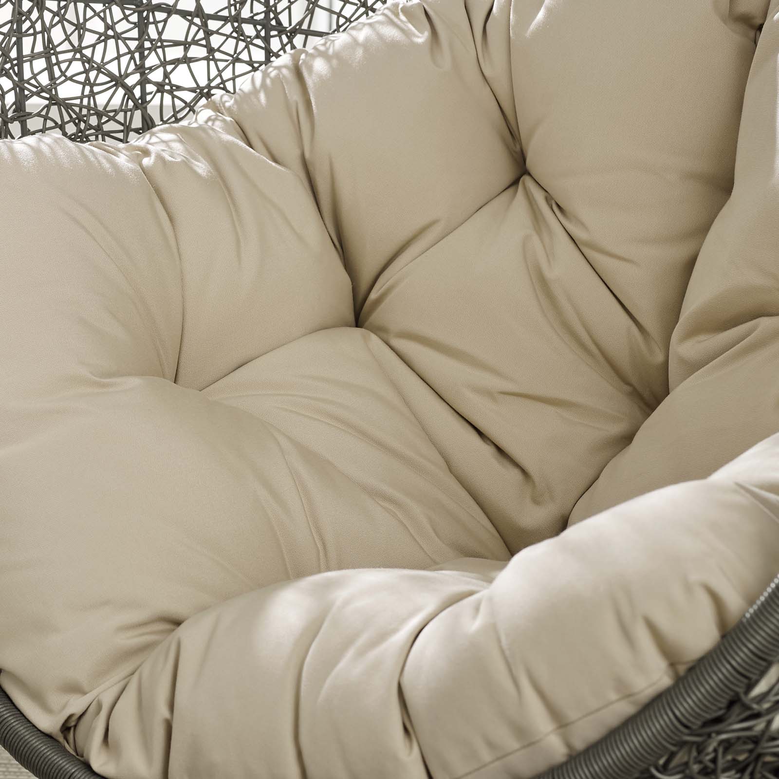 Modway Hide Outdoor Patio Sunbrella Swing Chair With Stand | Outdoor Porch Swings | 