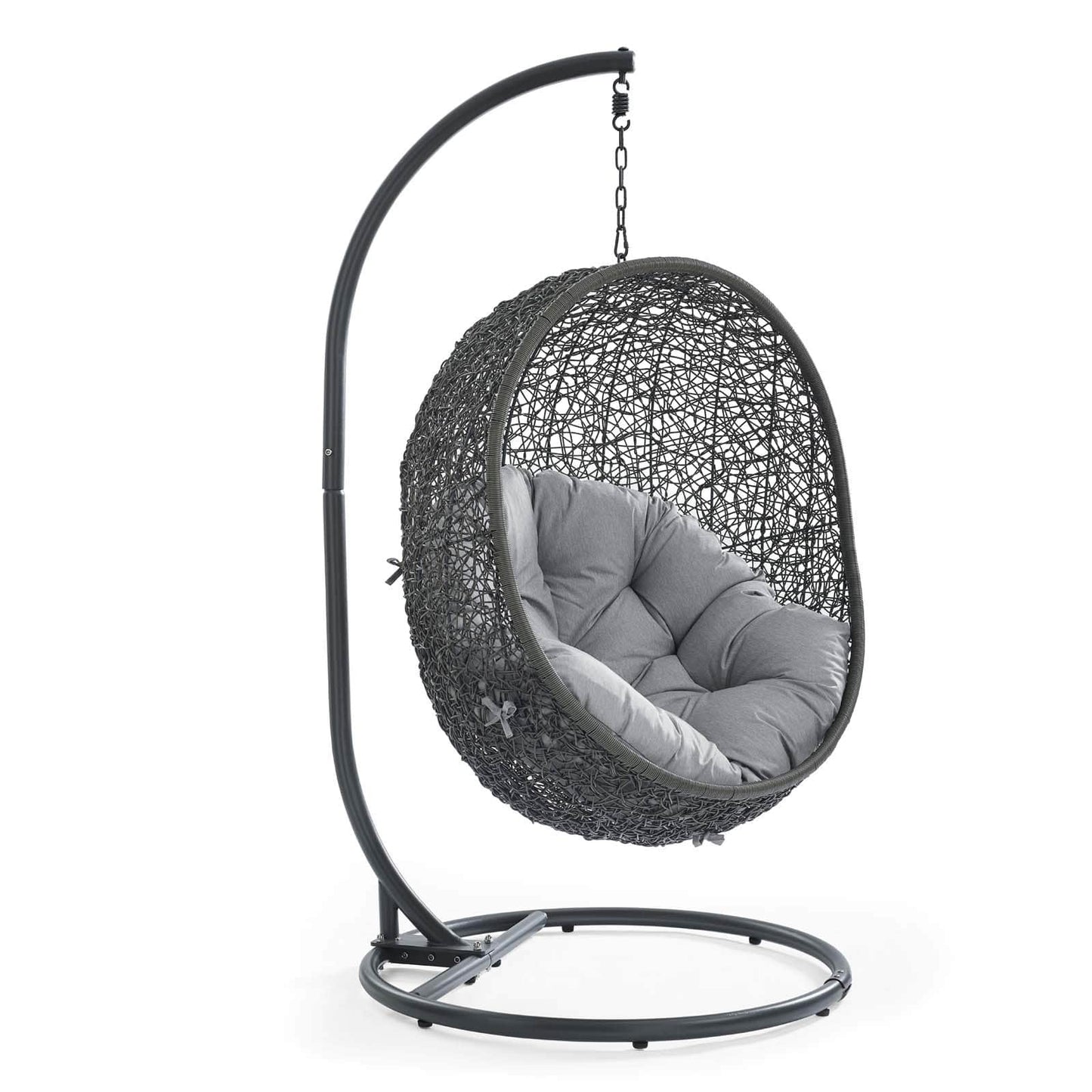 Modway Hide Outdoor Patio Sunbrella Swing Chair With Stand | Outdoor Porch Swings | 