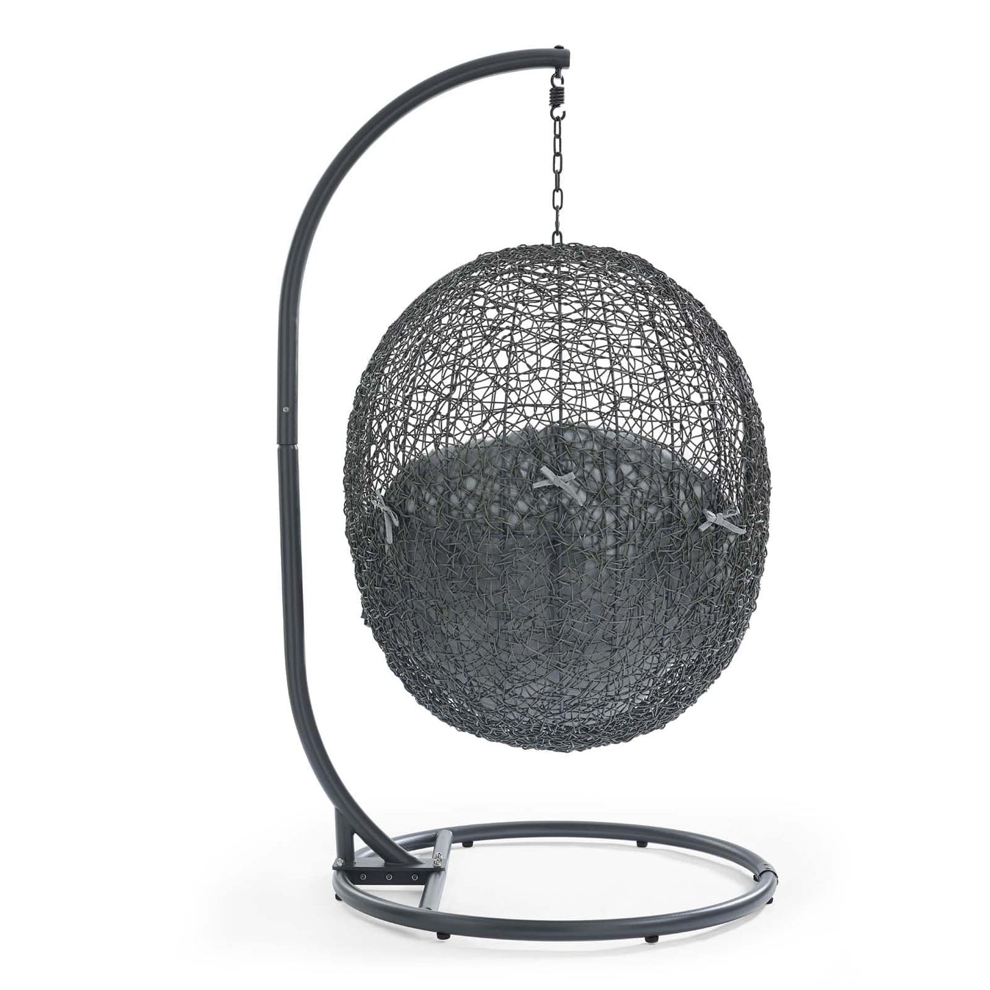 Modway Hide Outdoor Patio Sunbrella Swing Chair With Stand | Outdoor Porch Swings | 