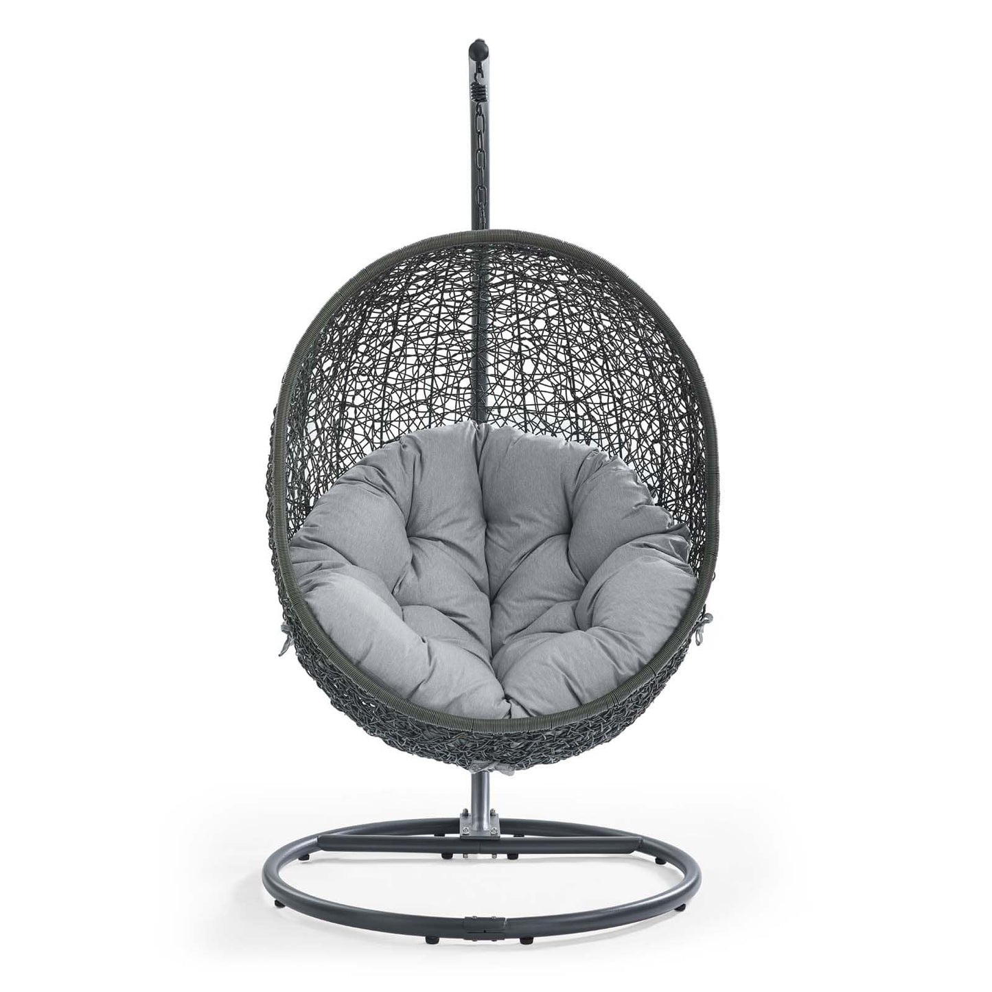 Modway Hide Outdoor Patio Sunbrella Swing Chair With Stand | Outdoor Porch Swings | 