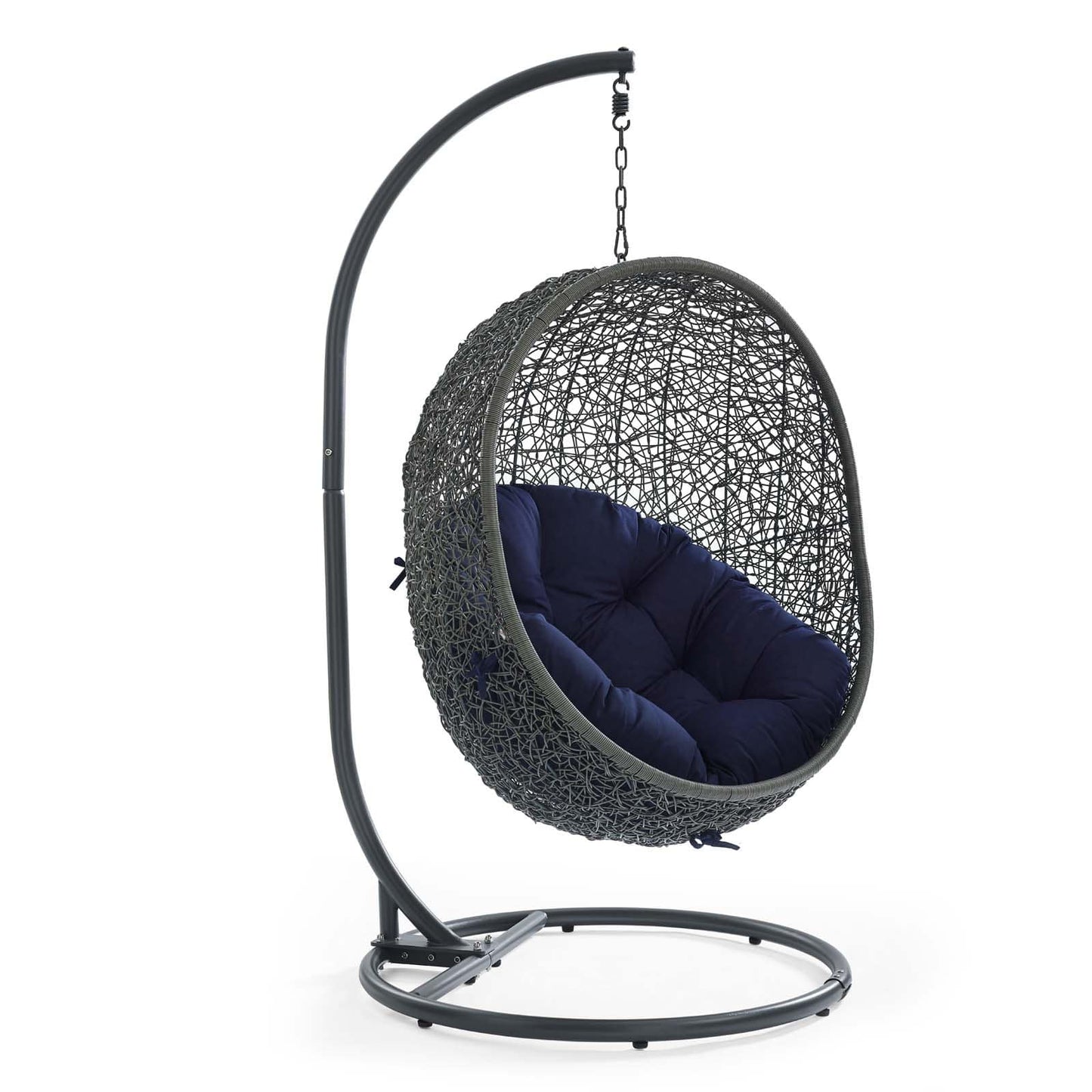 Modway Hide Outdoor Patio Sunbrella Swing Chair With Stand | Outdoor Porch Swings | 