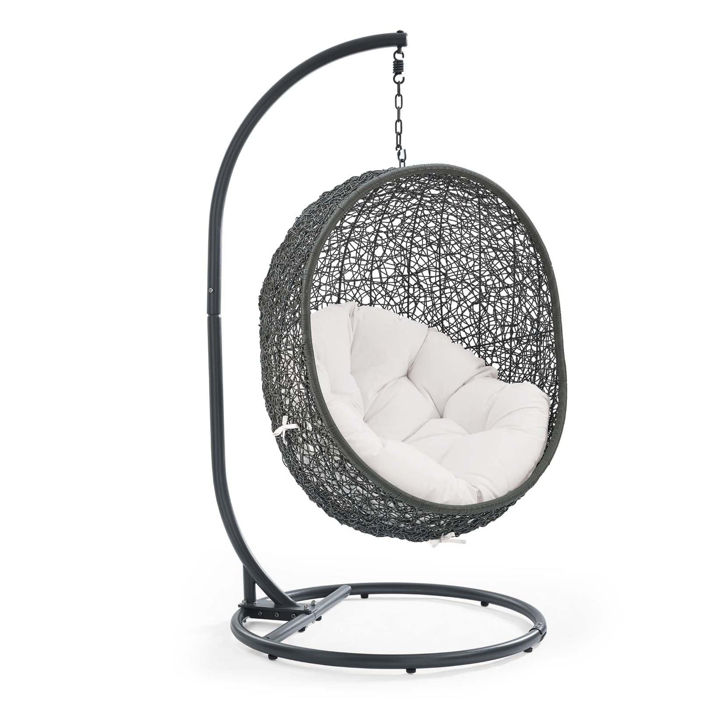 Modway Hide Outdoor Patio Sunbrella Swing Chair With Stand | Outdoor Porch Swings | 