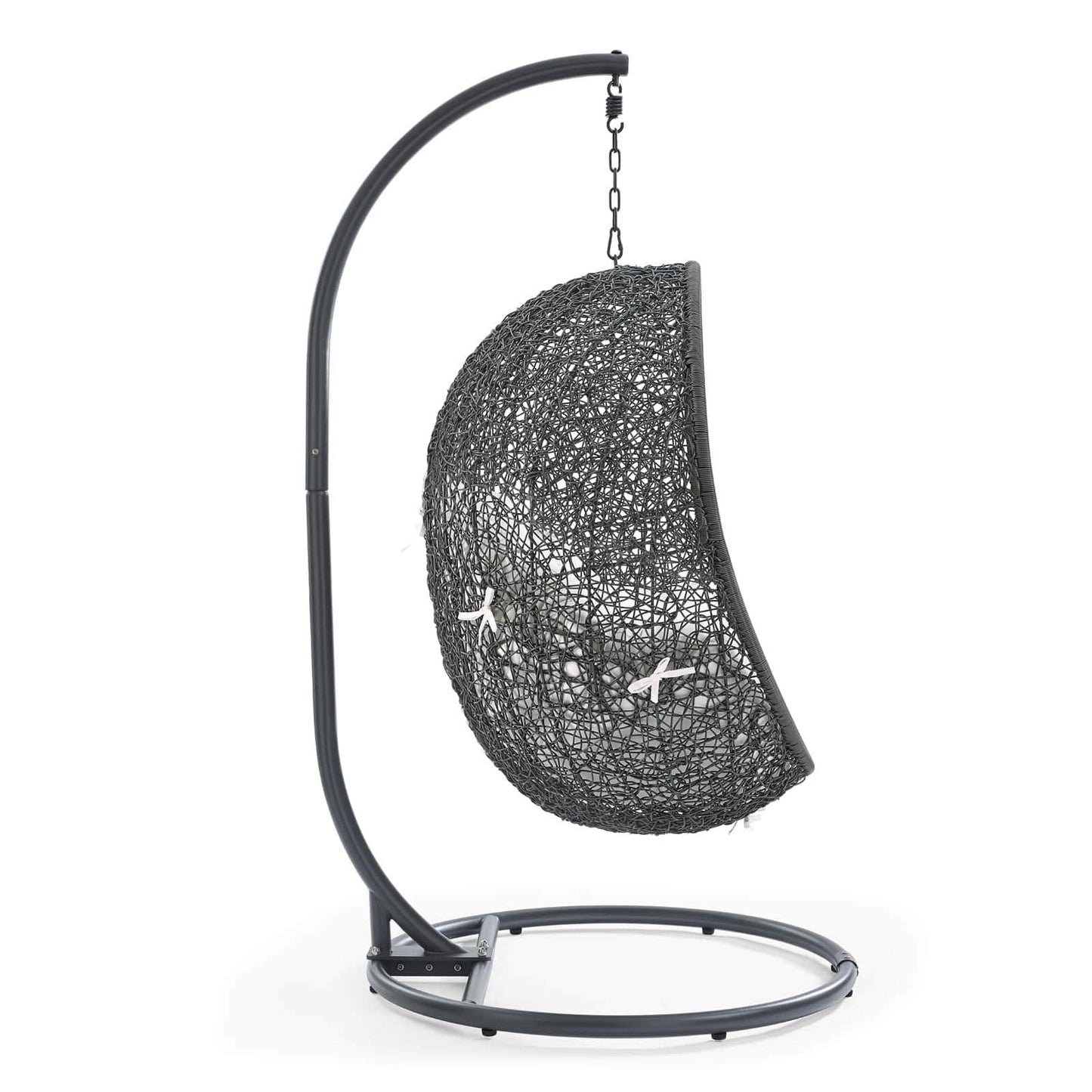 Modway Hide Outdoor Patio Sunbrella Swing Chair With Stand | Outdoor Porch Swings | 