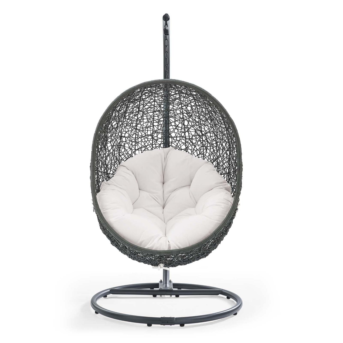 Modway Hide Outdoor Patio Sunbrella Swing Chair With Stand | Outdoor Porch Swings | 