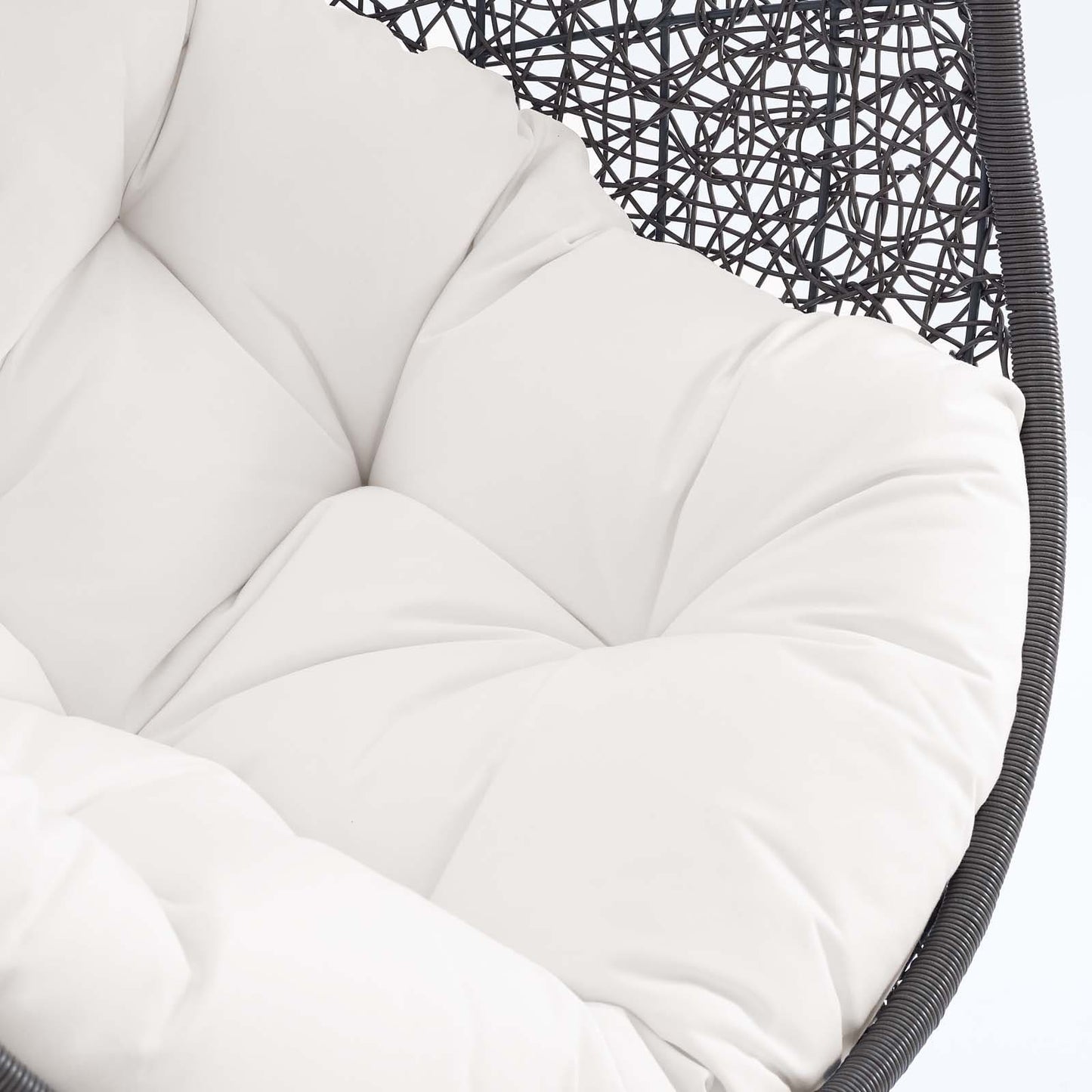 Modway Hide Outdoor Patio Sunbrella Swing Chair With Stand | Outdoor Porch Swings | 