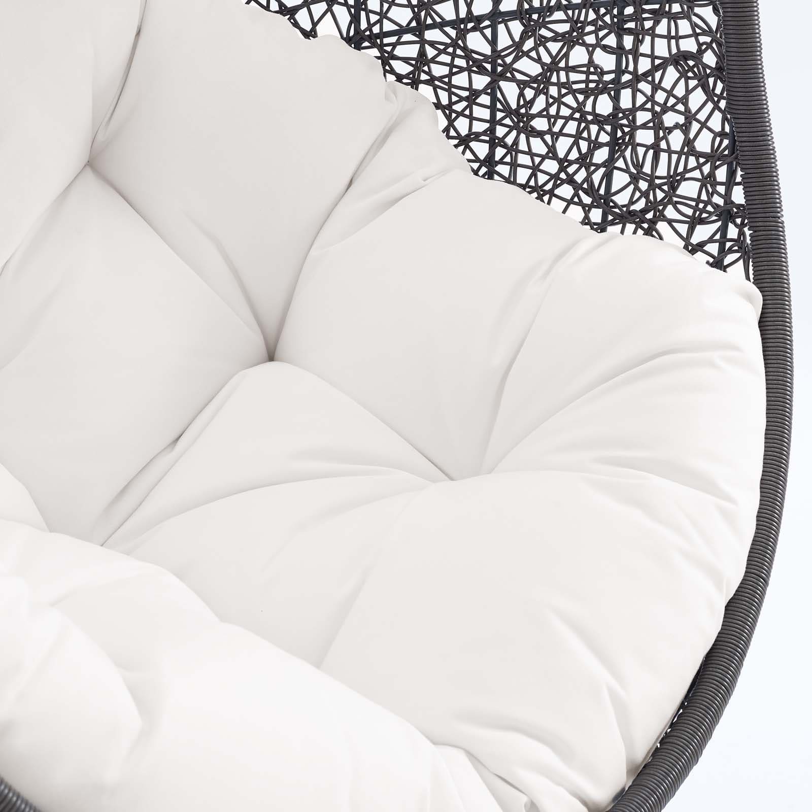 Modway Hide Outdoor Patio Sunbrella Swing Chair With Stand | Outdoor Porch Swings | 