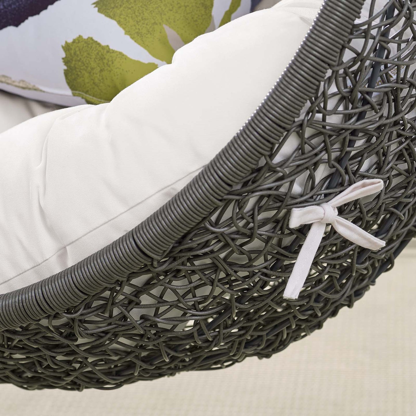 Modway Hide Outdoor Patio Sunbrella Swing Chair With Stand | Outdoor Porch Swings | 