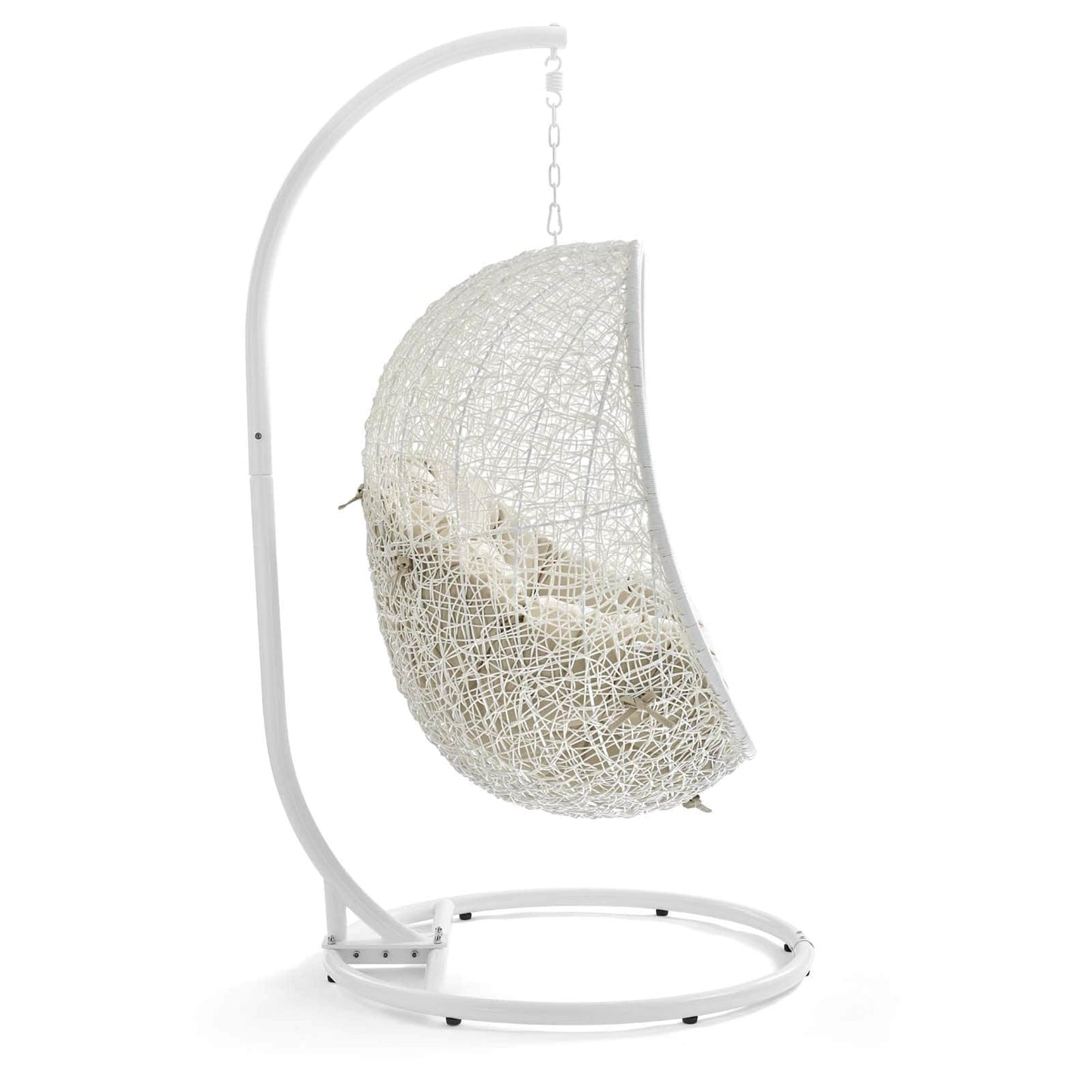 Modway Hide Outdoor Patio Sunbrella Swing Chair With Stand | Outdoor Porch Swings | 