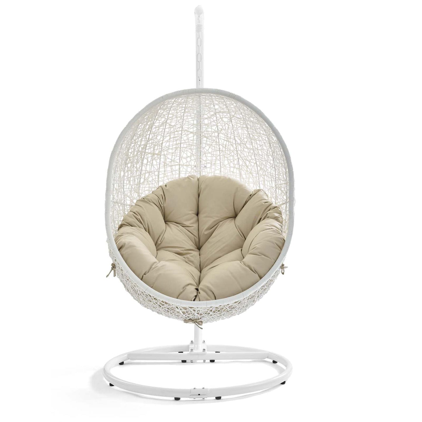 Modway Hide Outdoor Patio Sunbrella Swing Chair With Stand | Outdoor Porch Swings | 