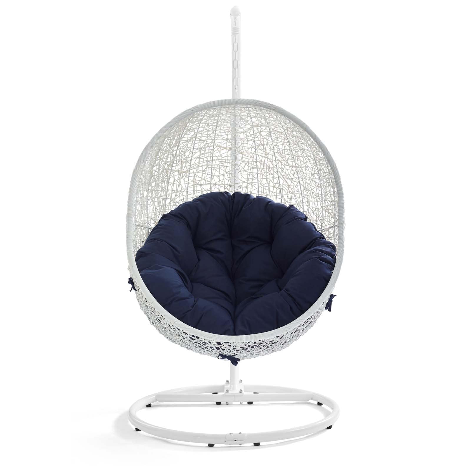 Modway Hide Outdoor Patio Sunbrella Swing Chair With Stand | Outdoor Porch Swings | 