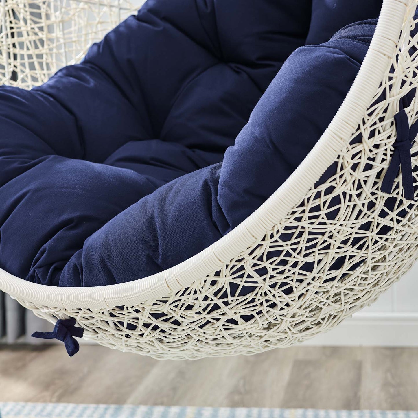 Modway Hide Outdoor Patio Sunbrella Swing Chair With Stand | Outdoor Porch Swings | 