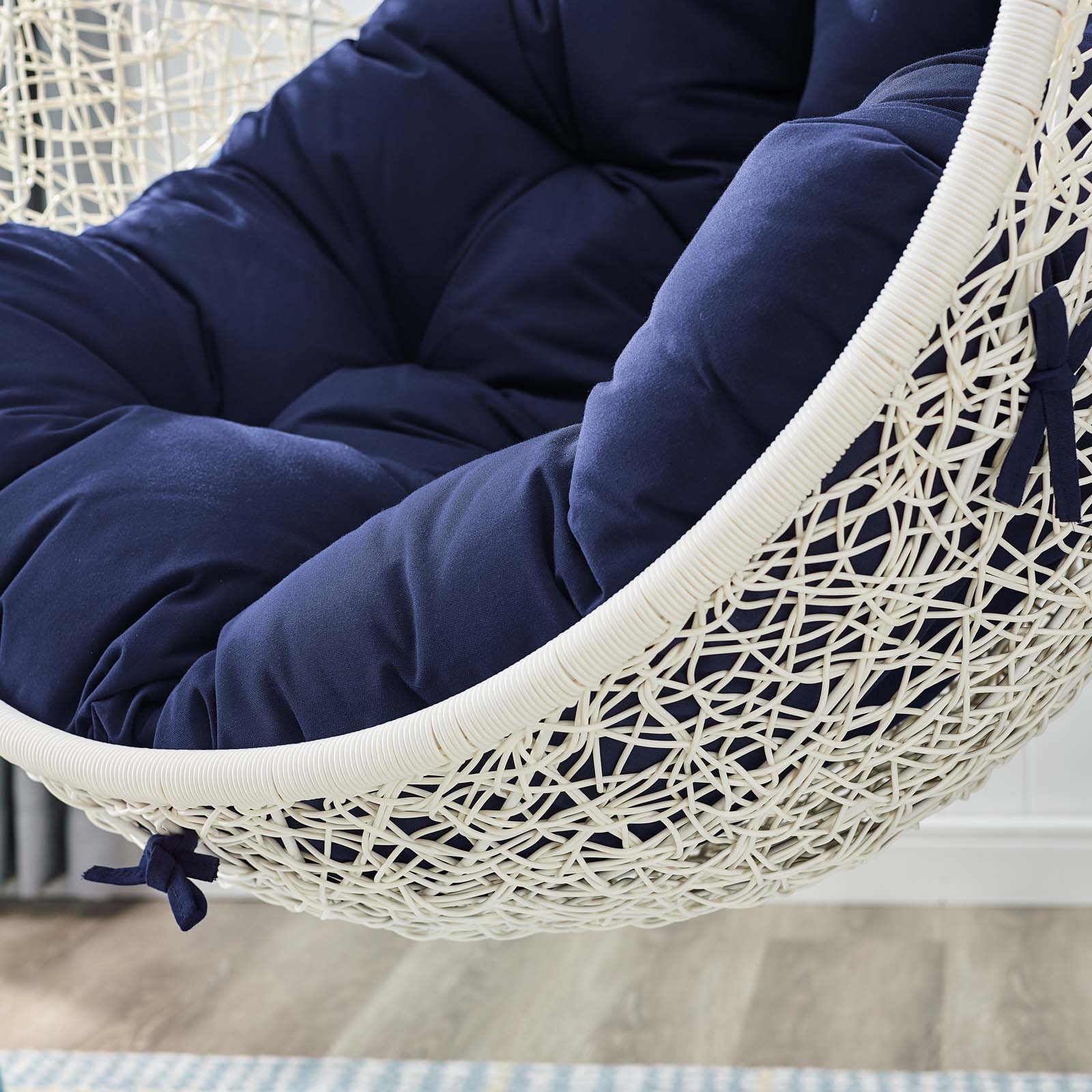 Modway Hide Outdoor Patio Sunbrella Swing Chair With Stand | Outdoor Porch Swings | 