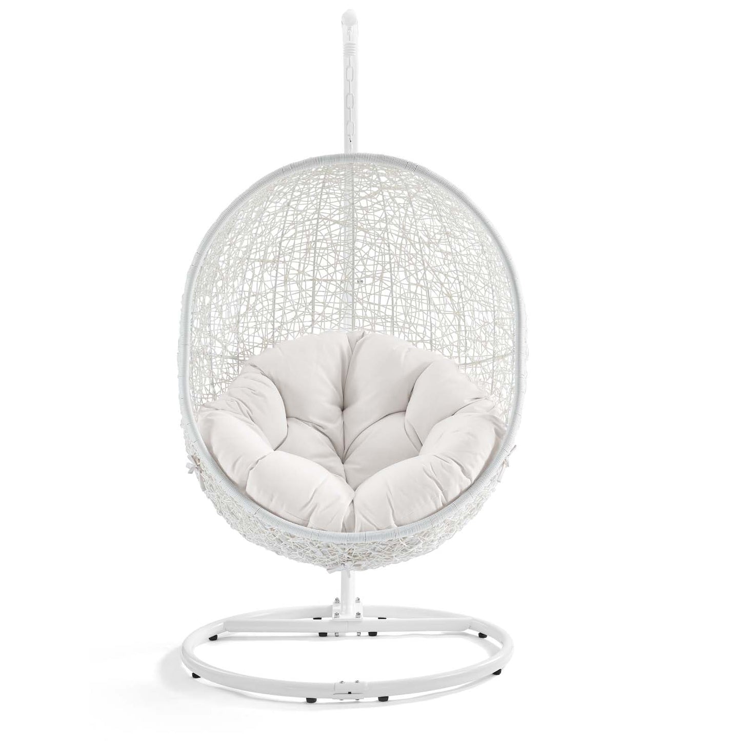 Modway Hide Outdoor Patio Sunbrella Swing Chair With Stand | Outdoor Porch Swings | 