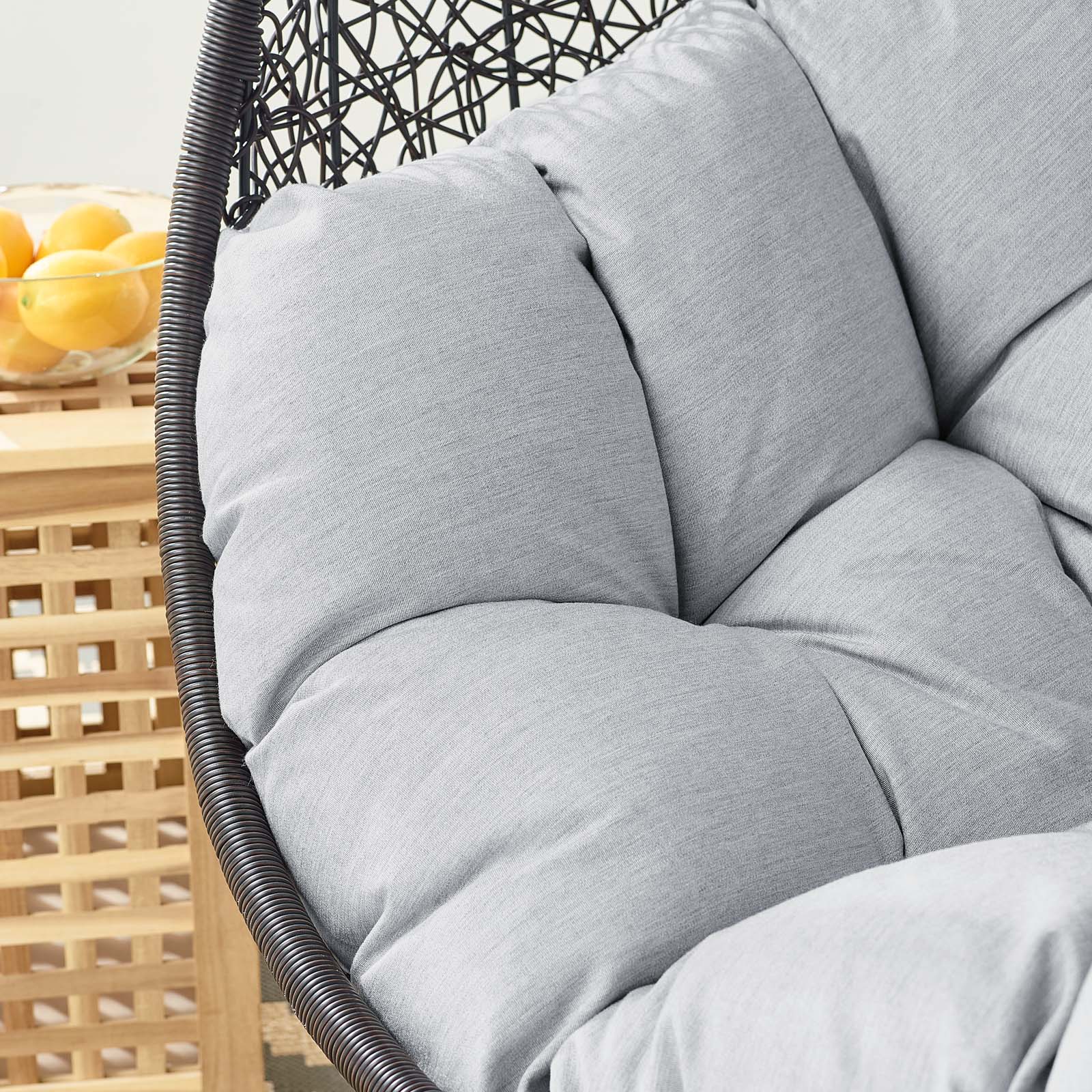 Modway Encase Sunbrella Swing Outdoor Patio Lounge Chair | Outdoor Porch Swings | 